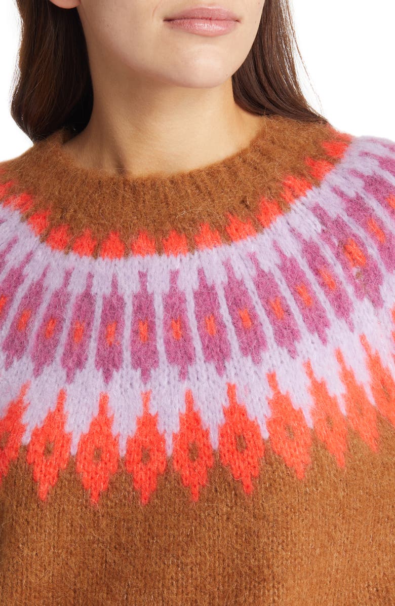 AllSaints Falka Fair Isle Oversize Sweater, Alternate, color,