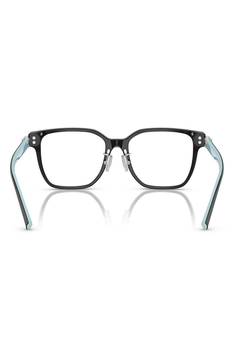 Tiffany & Co. 53mm Square Optical Glasses, Alternate, color, Black/ Blue/ Demo Lens