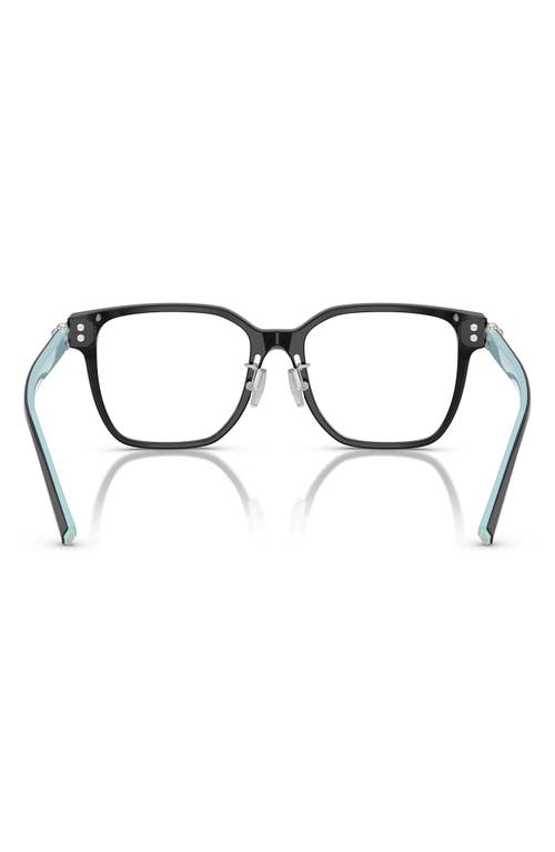 Tiffany & Co . 53mm Square Optical Glasses In Black/blue/demo Lens