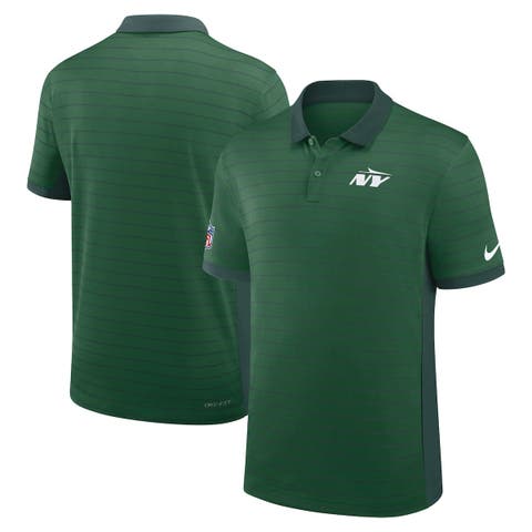 Men's Nike Green New York Jets Sideline Victory Stripe Performance Polo