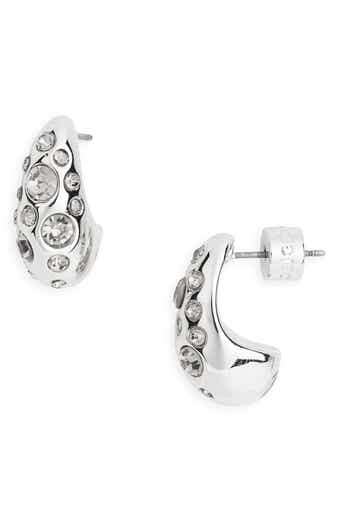 Kurt Geiger London Bombay Pavé CZ Dome Hoop Earrings