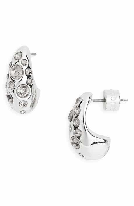 Kurt Geiger London Bombay Pavé CZ Dome Hoop Earrings