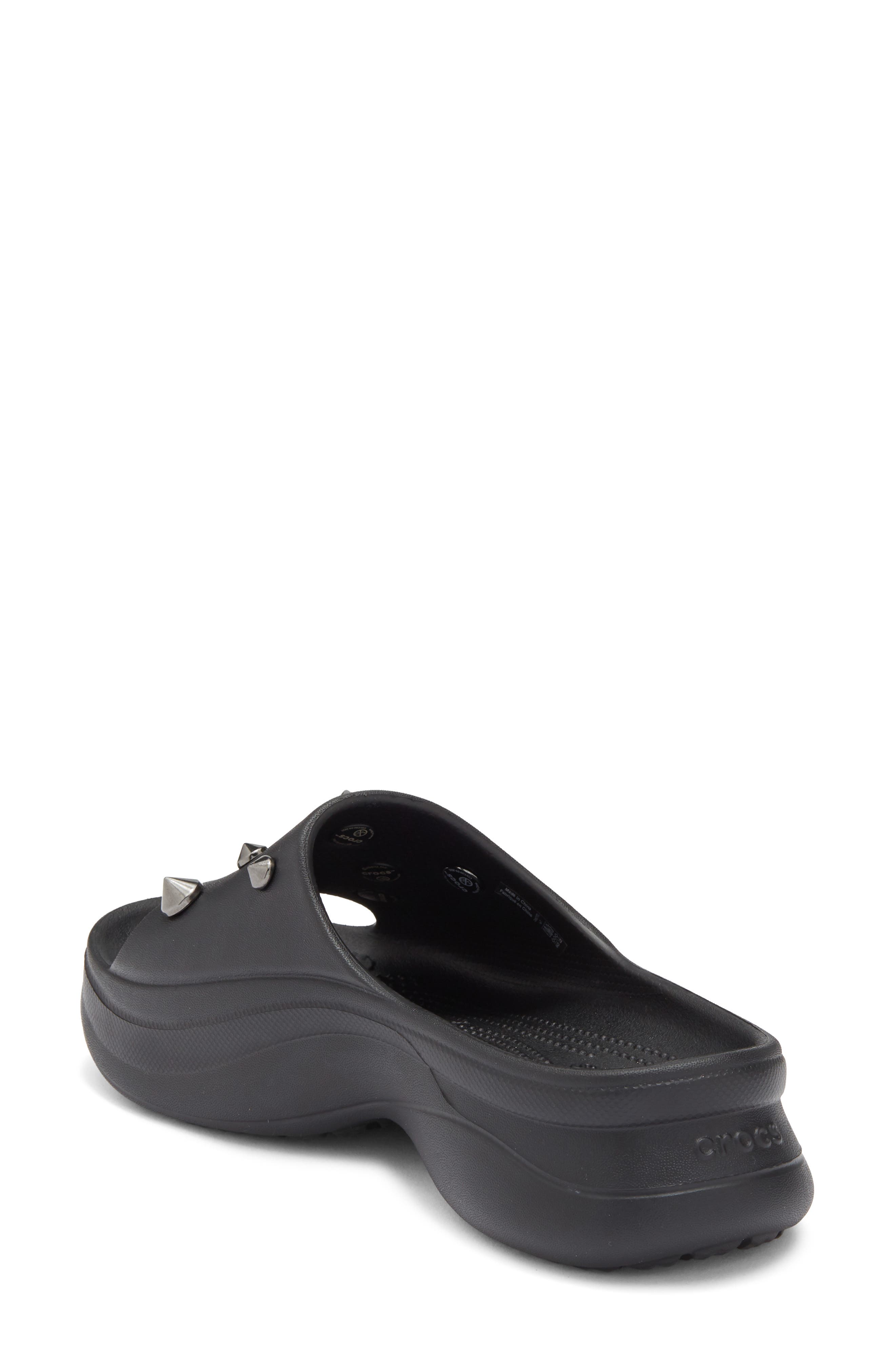 CROCS Bae Studded Slide Sandal, Alternate, color, Black