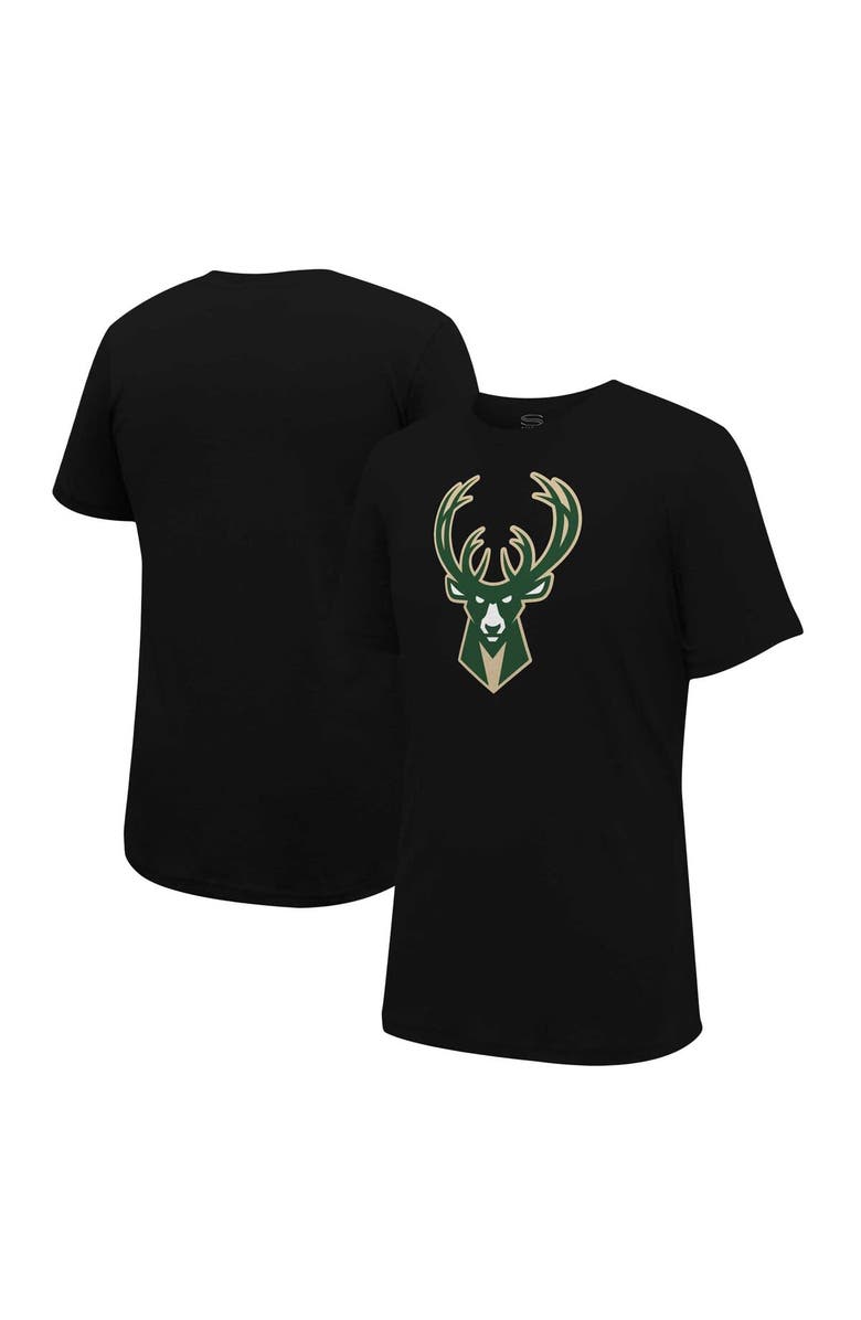 Stadium Essentials Unisex Stadium Essentials Black Milwaukee Bucks Primary Logo T-Shirt, Alternate, color, Black