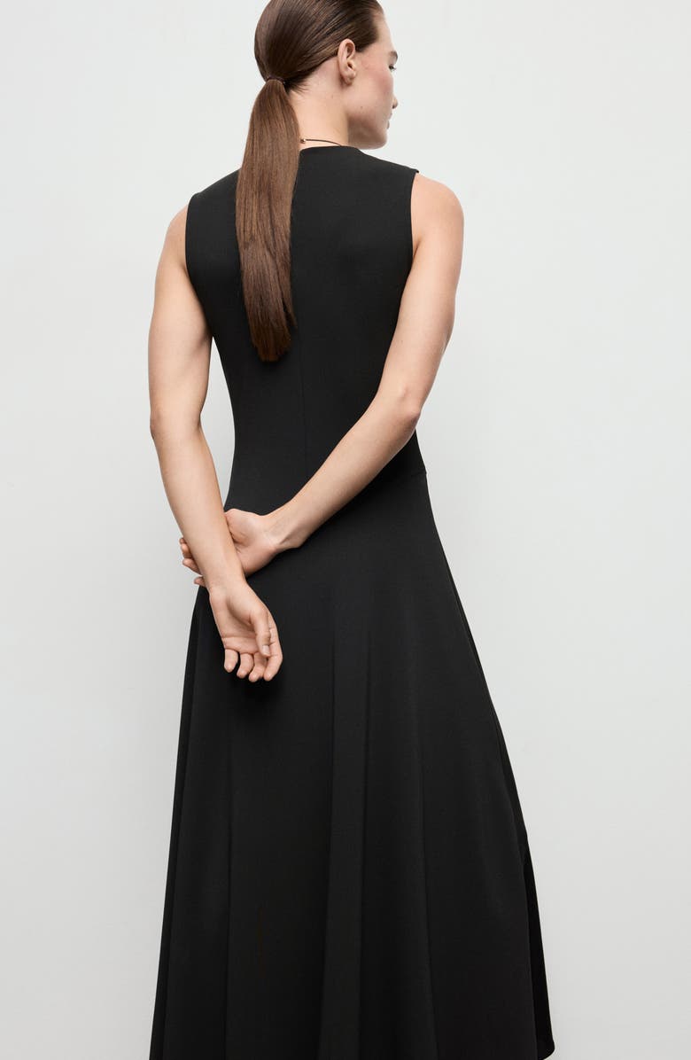 MANGO Sleeveless Maxi Dress, Alternate, color, Black