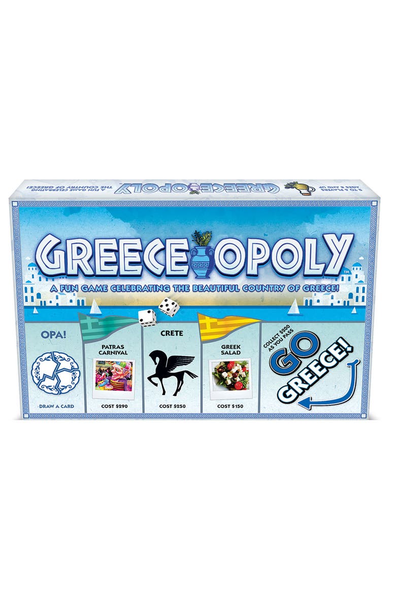 Greeceopoly Monopoly Board Game, Alternate, color, Multicolored