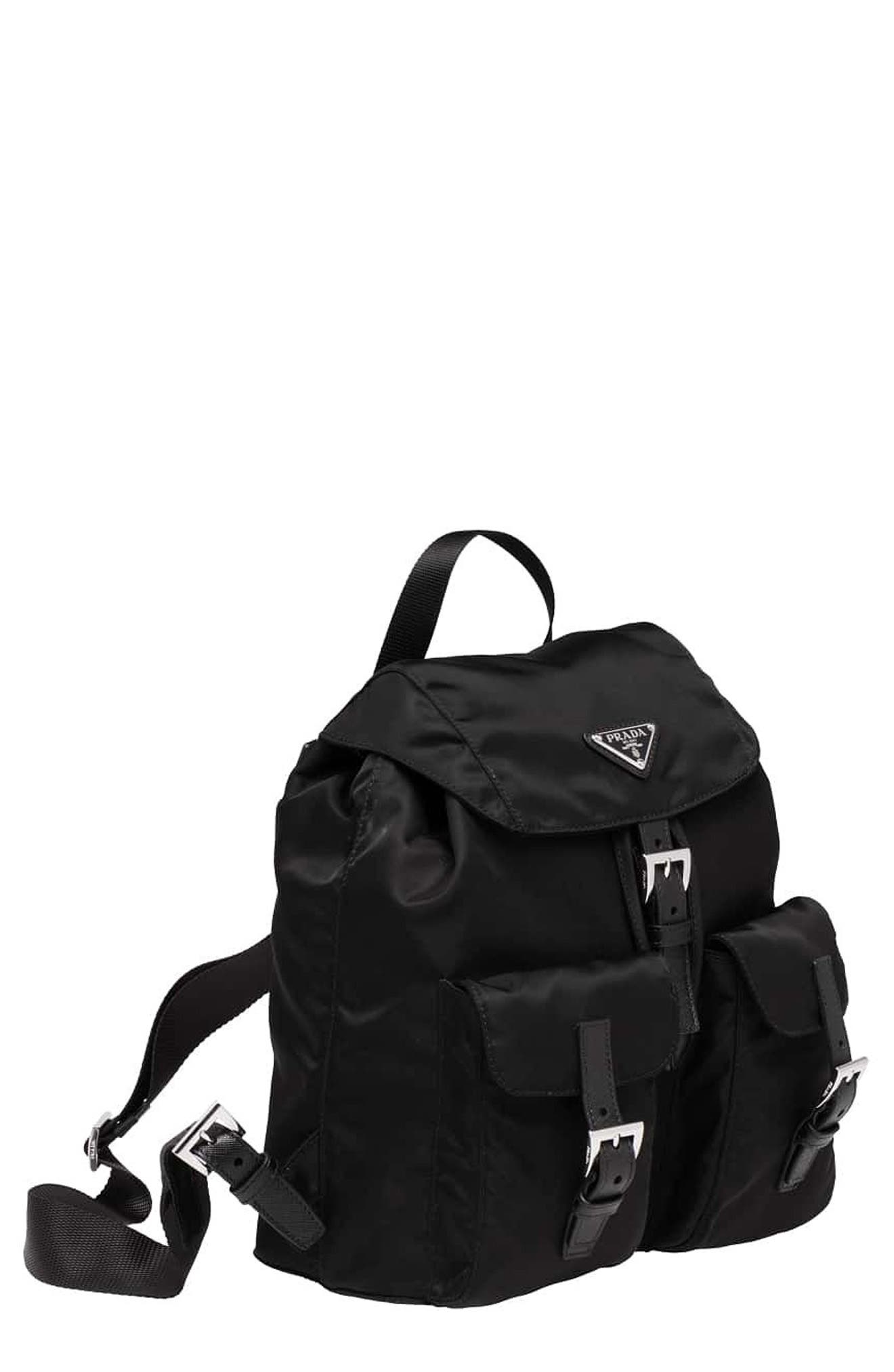 Prada Medium Nylon Backpack, Main, color, 