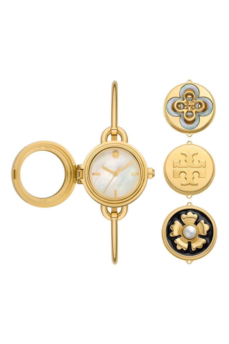 The Mille Bangle Watch Set, 27mm, Main, color, GOLD