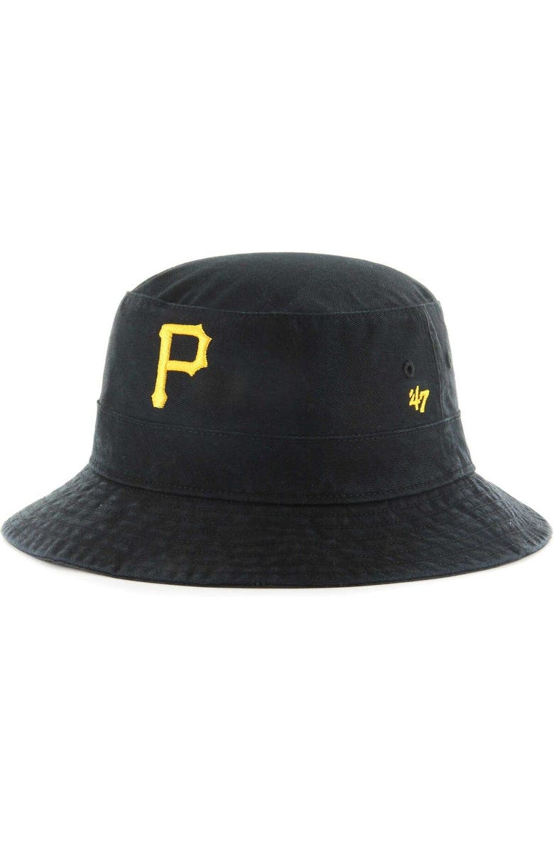 '47 Men's '47  Black Pittsburgh Pirates Primary Bucket Hat, Main, color, 