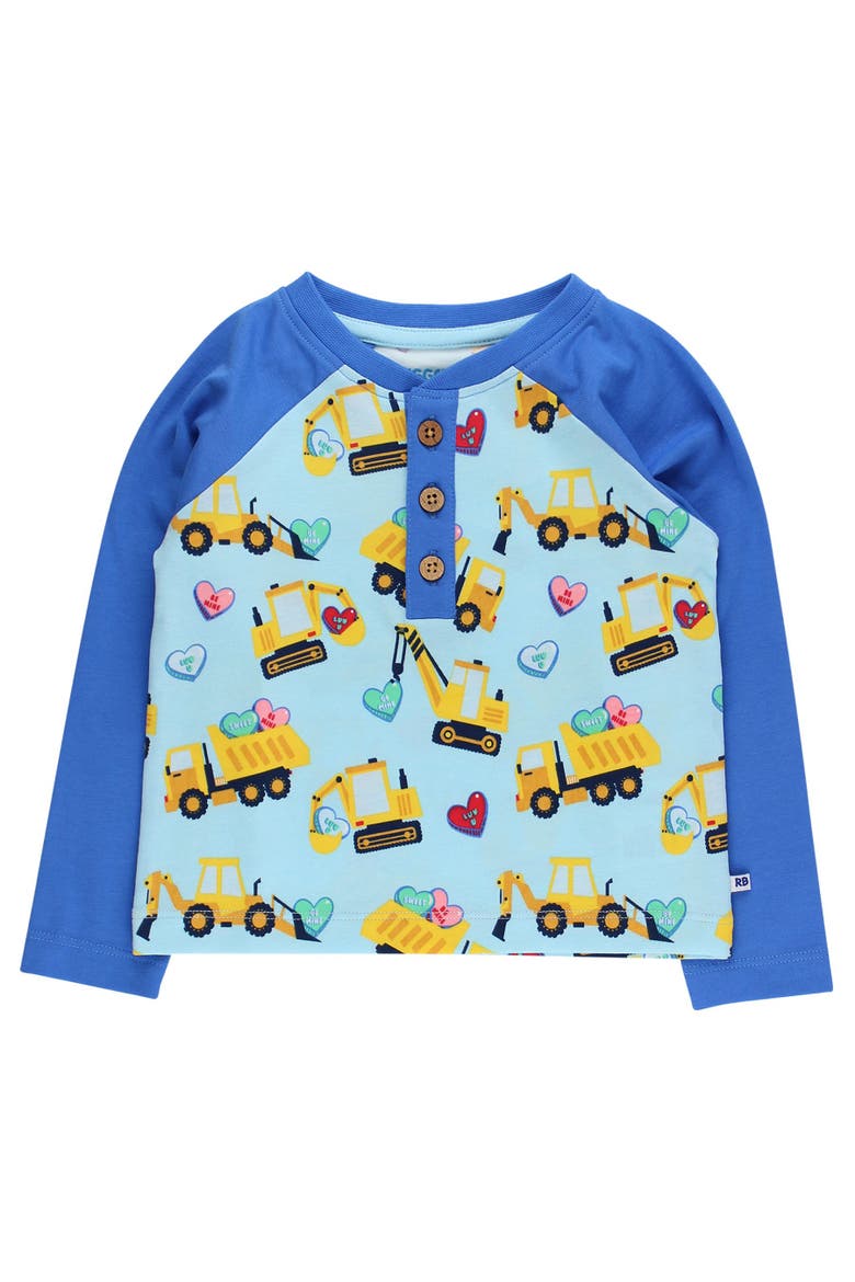 Boys Long Sleeve Raglan Henley Tee, Main, color, Loads of Love