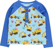 RuggedButts Boys Long Sleeve Raglan Henley Tee