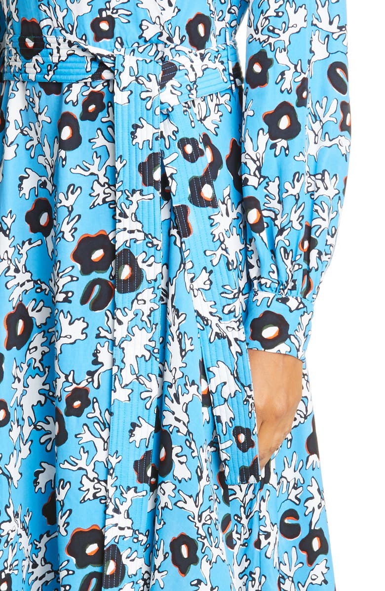 Stine Goya Reflection Abstract Floral Long Sleeve Wrap Dress, Alternate, color, 