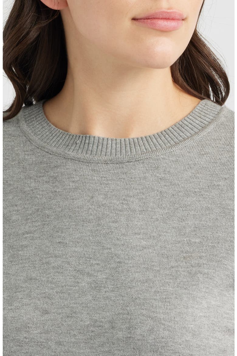 Mixed Media Sweater Dress, Alternate, color, LIGHT GREY