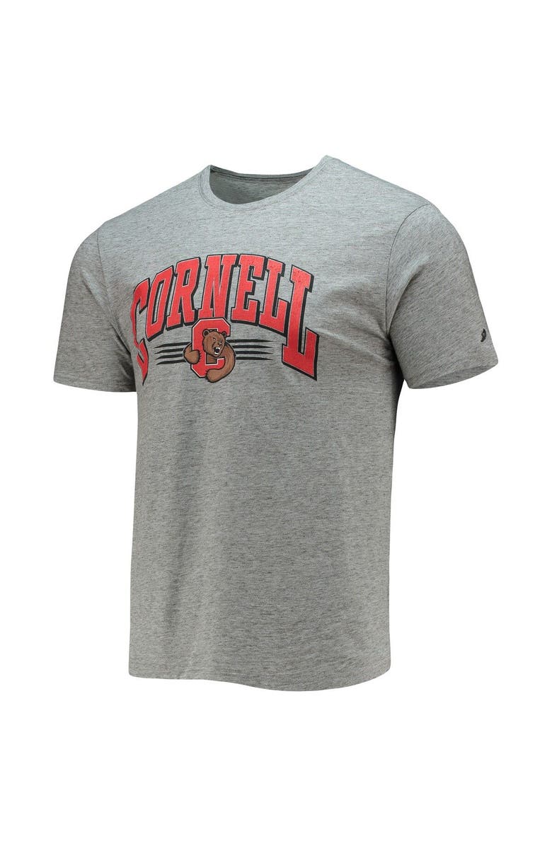 LEAGUE COLLEGIATE WEAR Men's League Collegiate Wear Heathered Gray Cornell Big Red Upperclassman Reclaim Recycled Jersey T-Shirt, Alternate, color, 