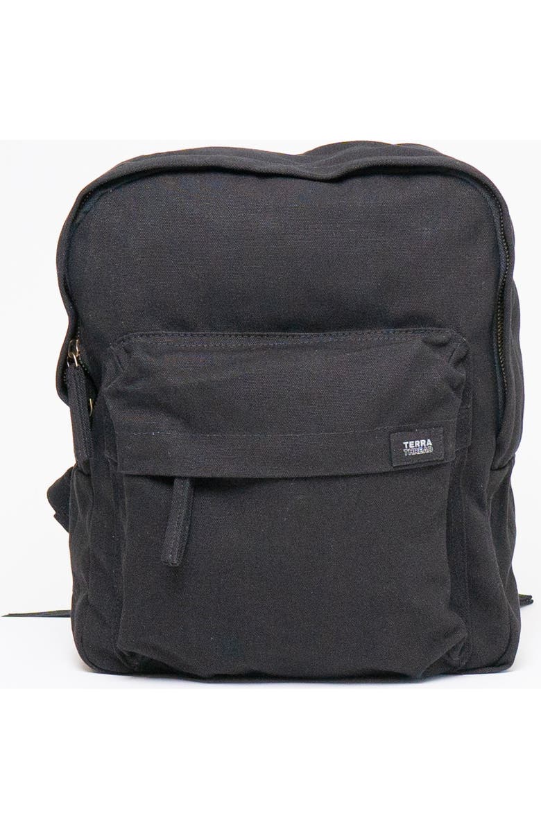 Terra Thread Organic Cotton Mini Backpack, Main, color, Ivory Black