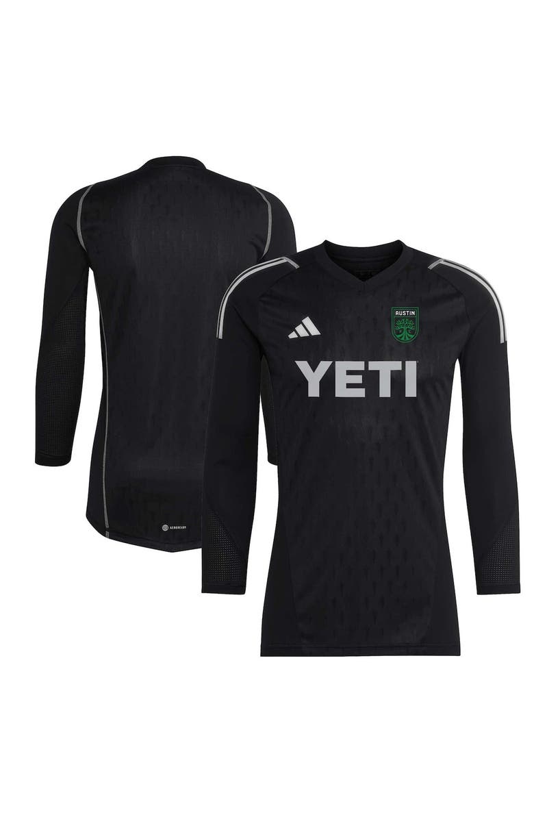 adidas Men's adidas Black Austin FC 2023 Goalkeeper Long Sleeve Replica Jersey, Main, color, Black