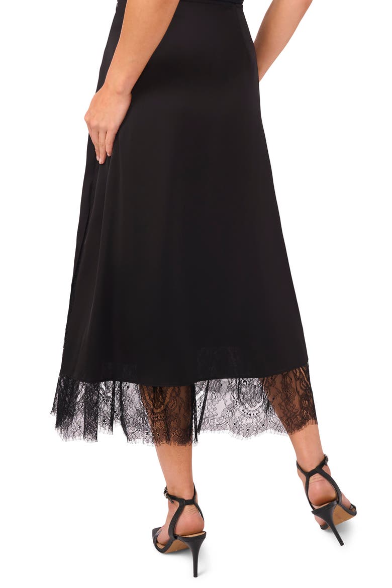Eyelash Lace Trim Midi Skirt, Alternate, color, RICH BLACK