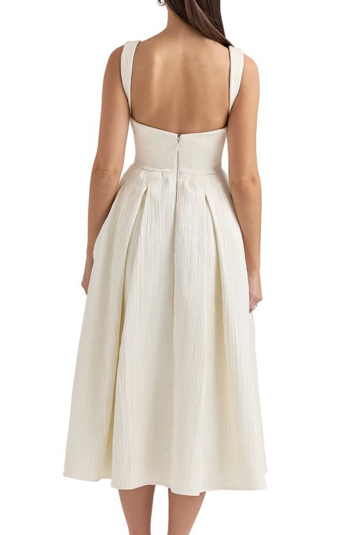 House Of Cb Isabeau Voluminous Fit & Flare Midi Dress In Ivory