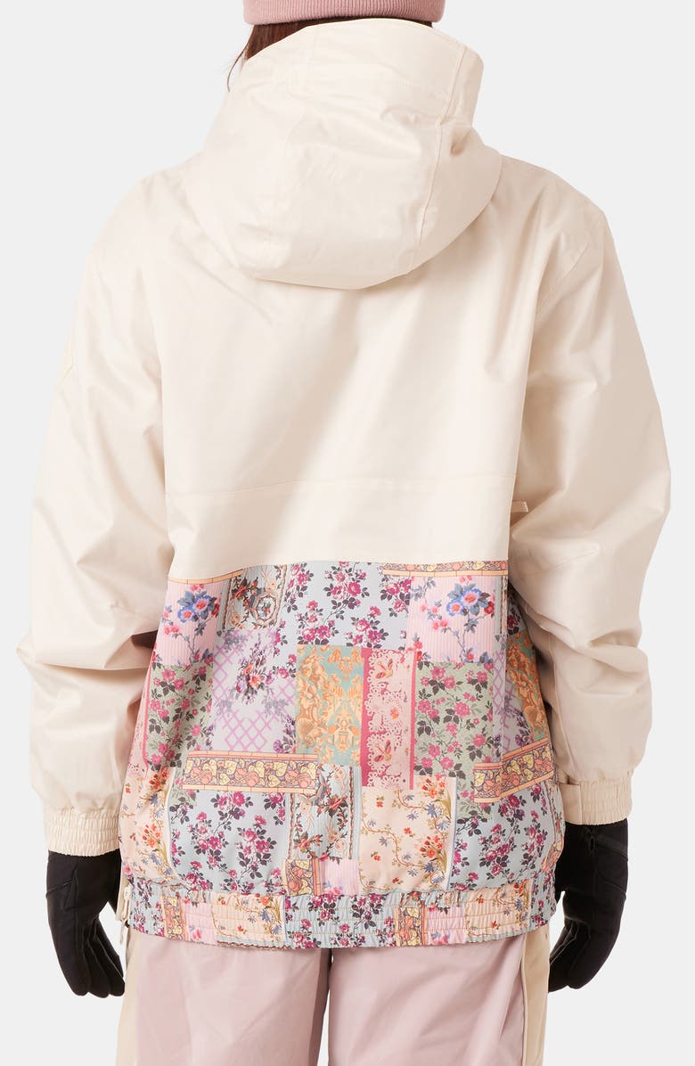 Roxy Downtown Patchwork Floral Waterproof Anorak, Alternate, color, Wahine