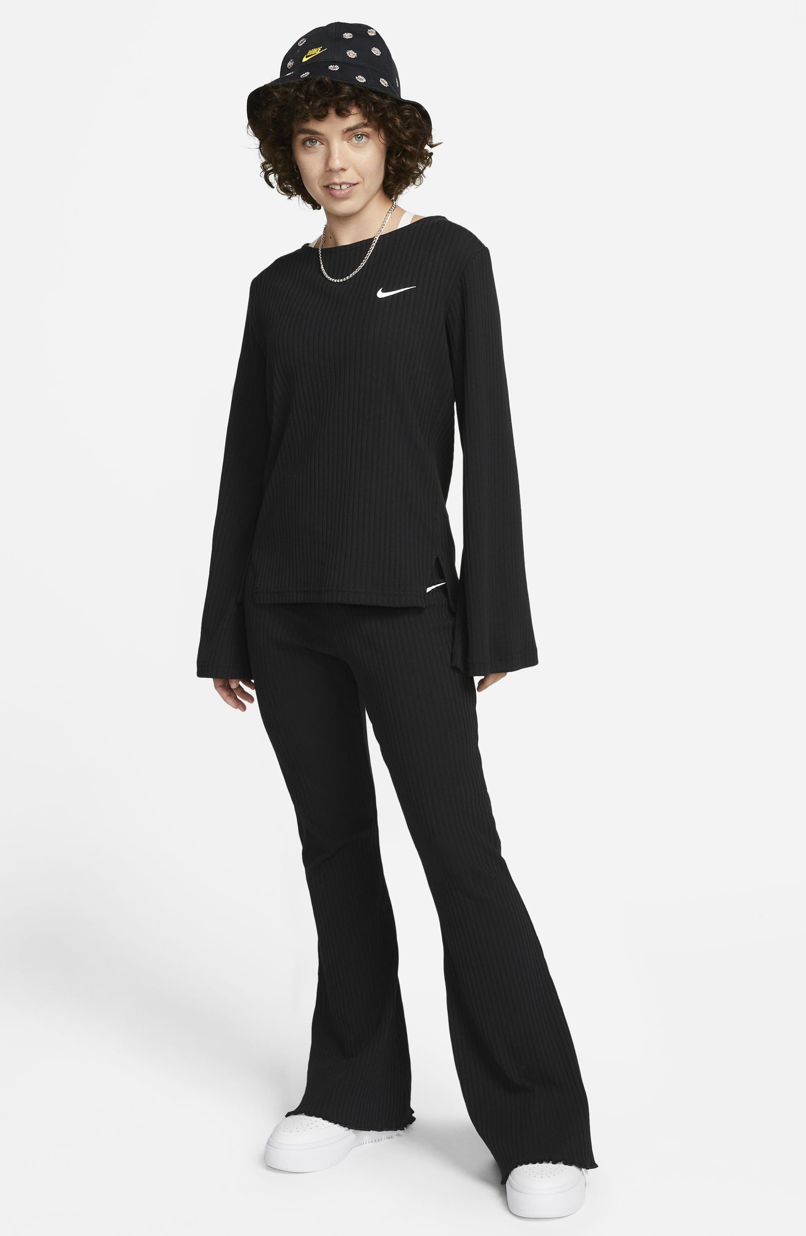 nike femme rib wide leg