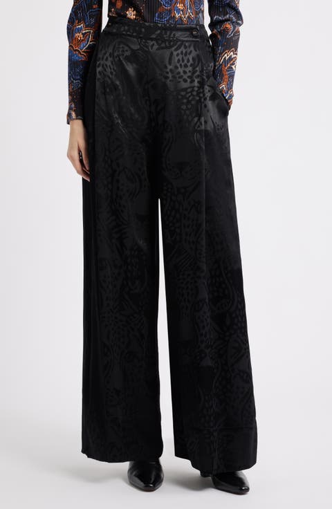 Leopard Jacquard Pants