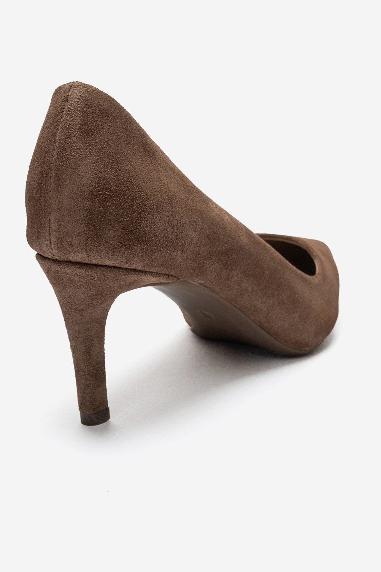 Clyde Leather Stiletto Pointed Toe Pump, Alternate, color, Cognac Suede