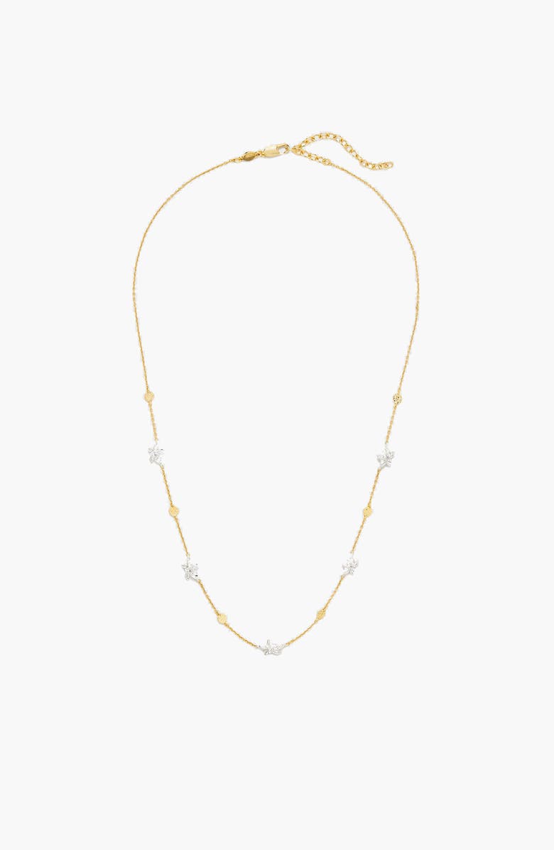 YOJ Luludi Flower Mix Metal Necklace in Gold, Main, color, Two Tone