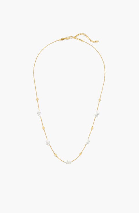 Luludi Flower Mix Metal Necklace in Gold