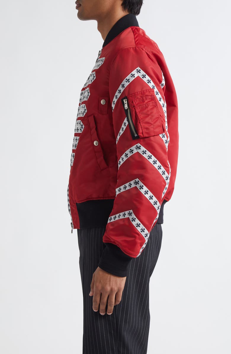 TAKAHIROMIYASHITA TheSoloist. Brit Bomber Jacket, Alternate, color, Red