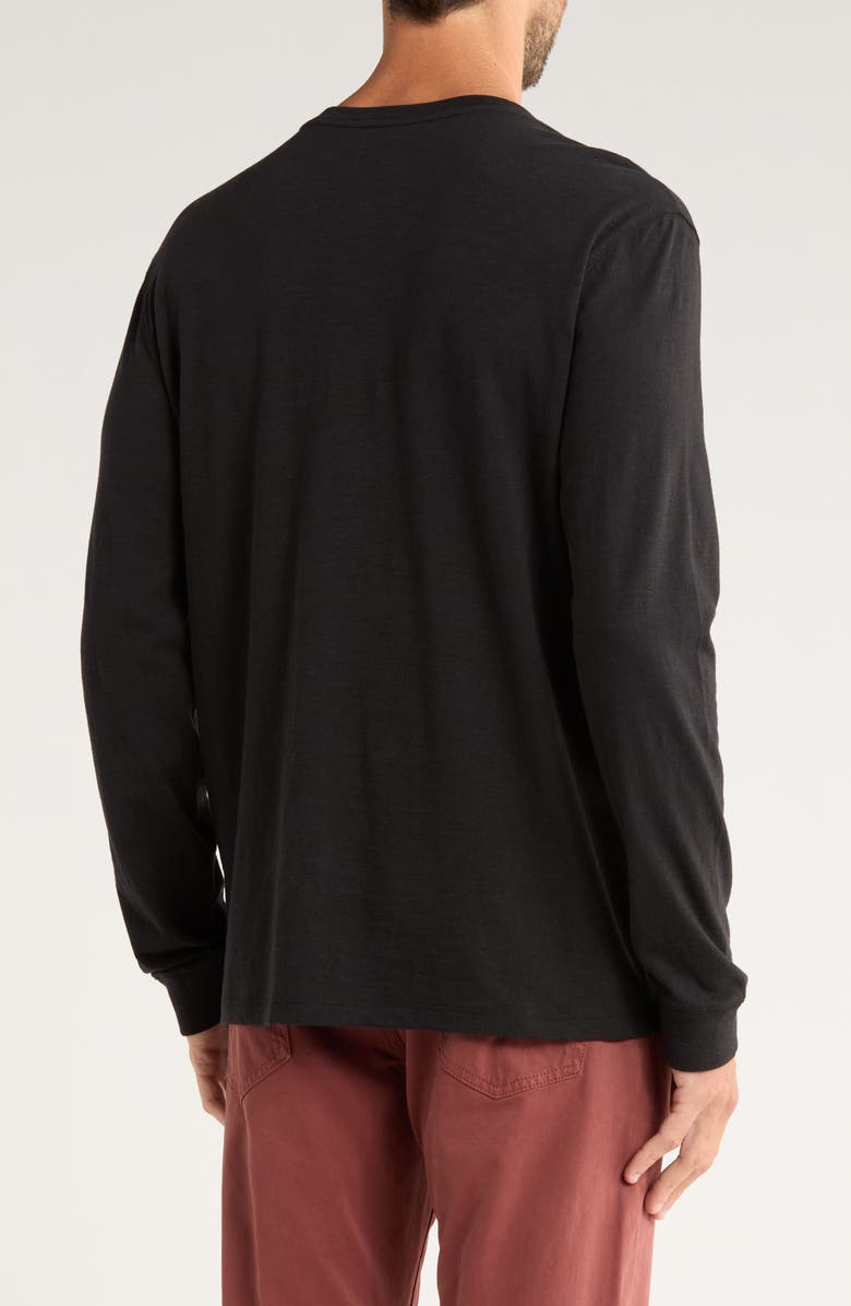 Vince Long Sleeve Henley T-Shirt, Alternate, color, Black