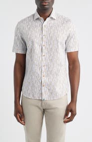 johnnie-O Pendola Stripe Short Sleeve Button-Up Shirt