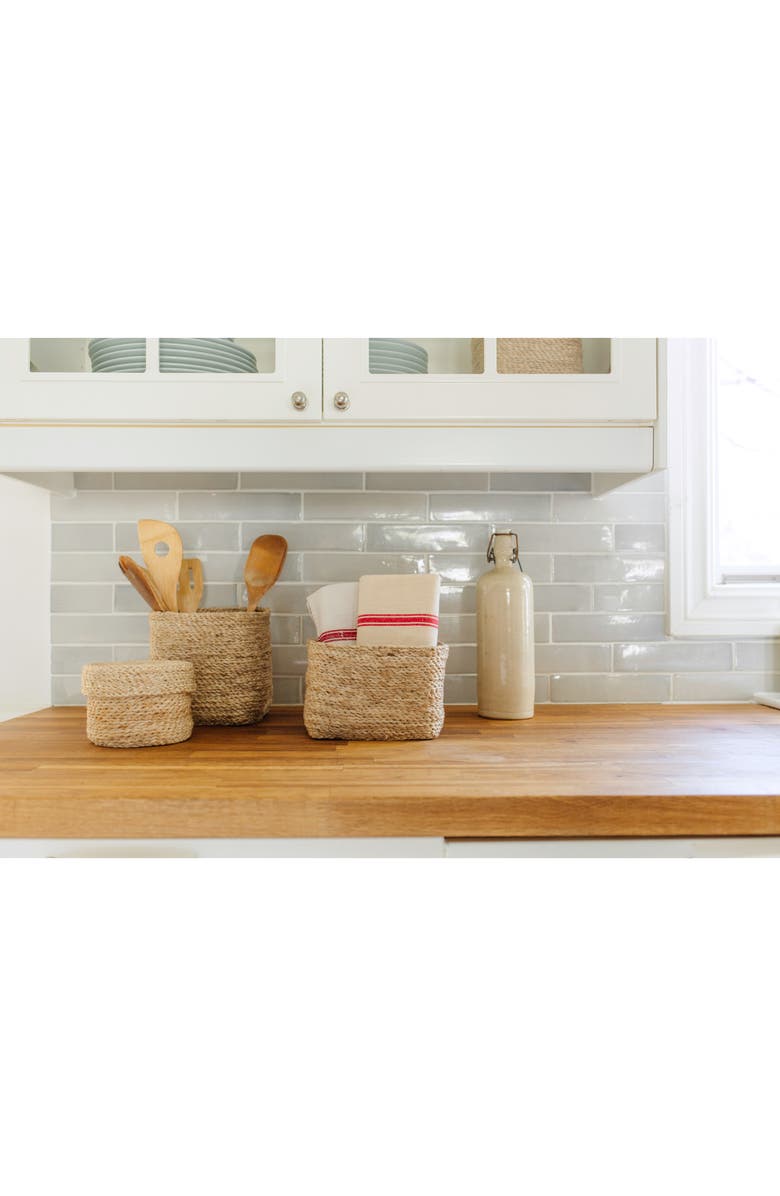 Will & Atlas Small Square Jute Basket, Alternate, color, Natural