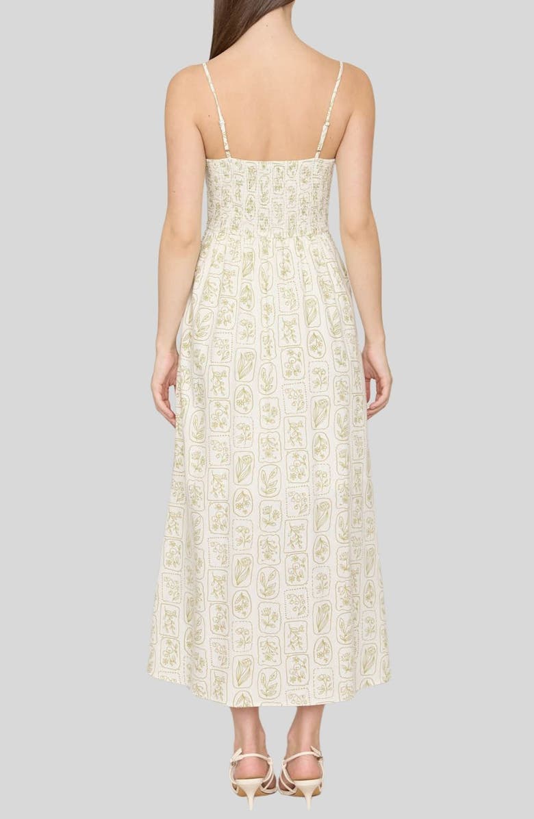 Blu Pepper Floral Tile Print Midi Dress, Alternate, color, 