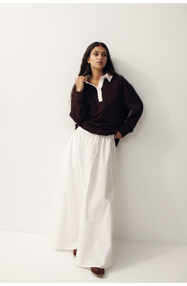 H&M Oversized Rugby Shirt, Alternate, color, Plum Purple