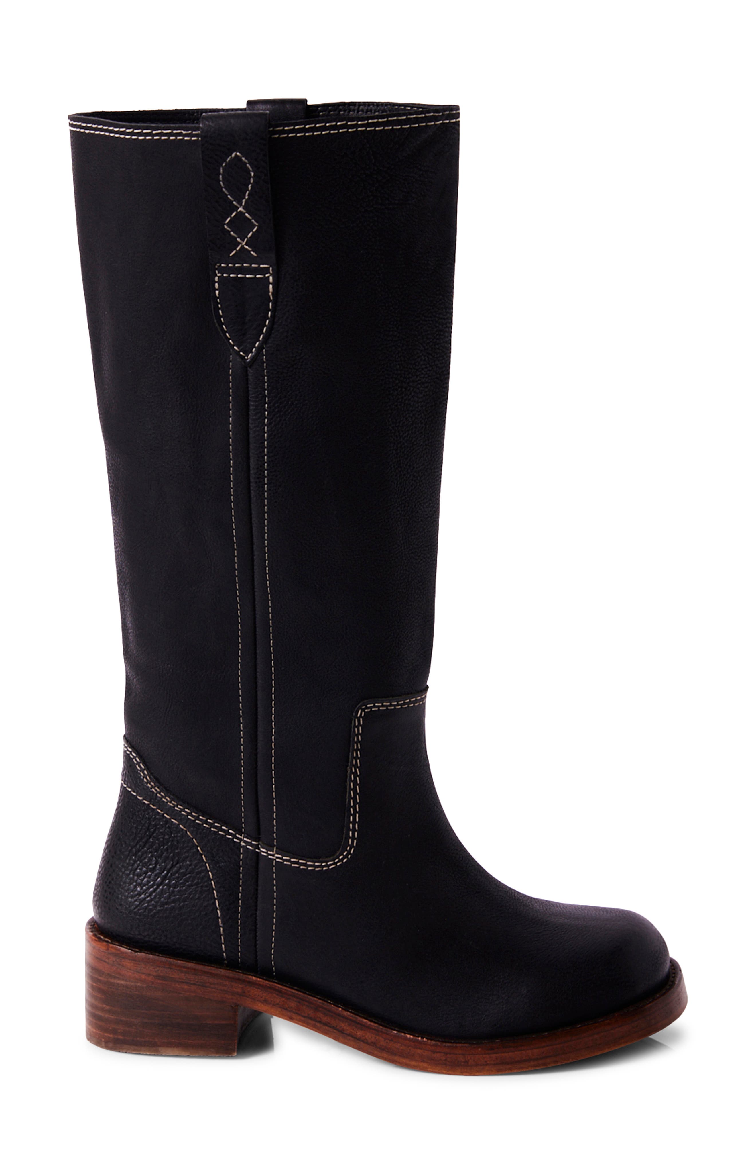 Free People Blaze Block Heel Boot, Alternate, color, Victorian Black Lear