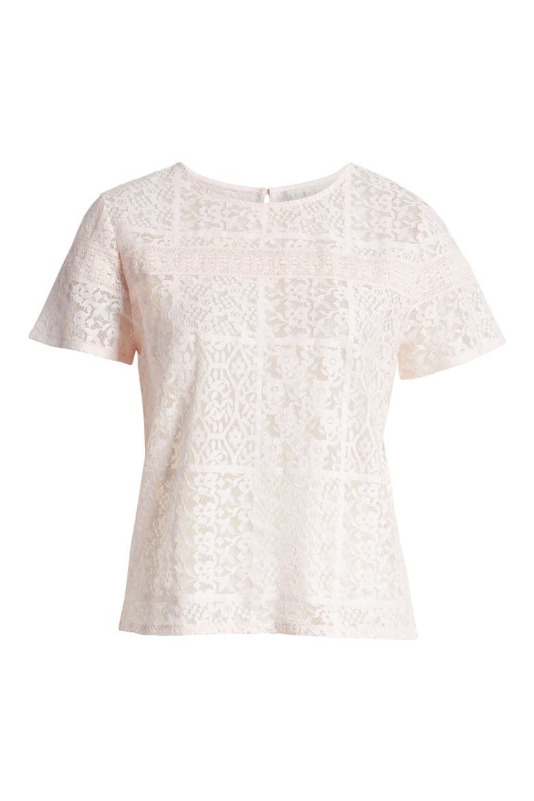Lace Blouse, Alternate, color, PINK MORN