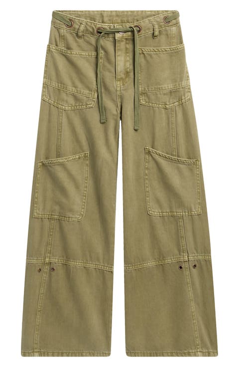 Kids' Grommet Wide Leg Jeans