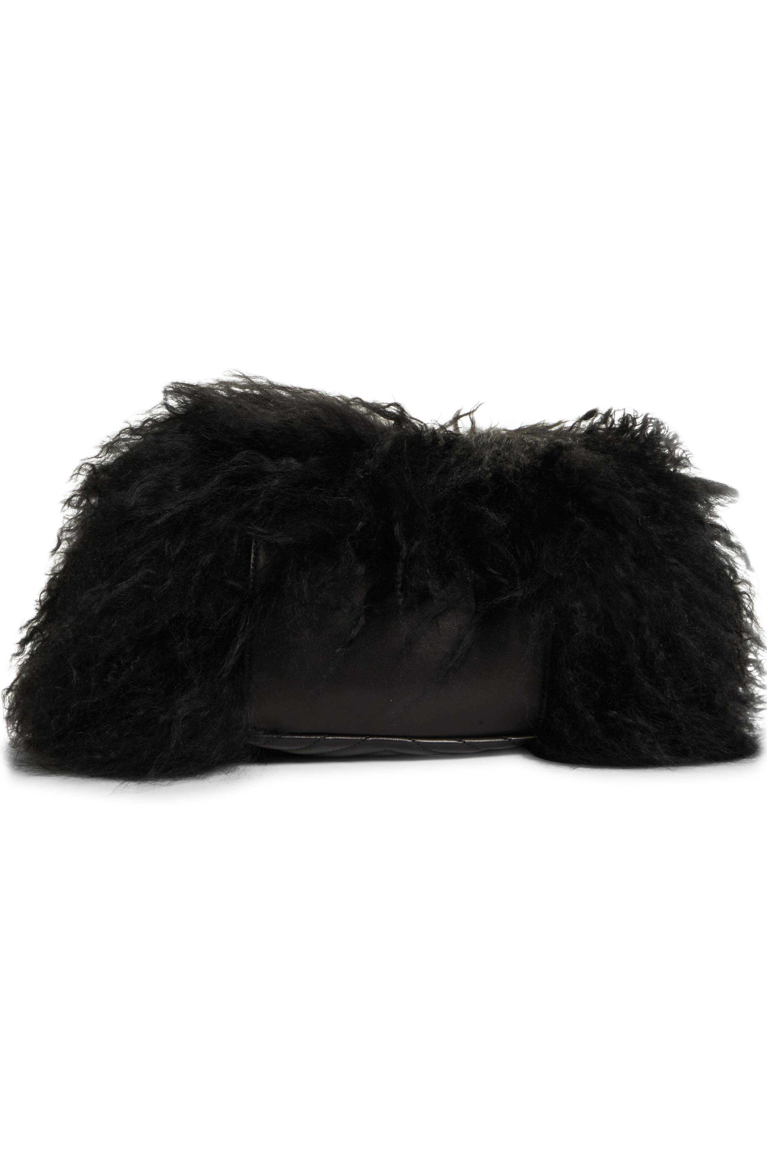 Saint Laurent Joe Genuine Shearling & Lambskin Backpack, Alternate, color, 