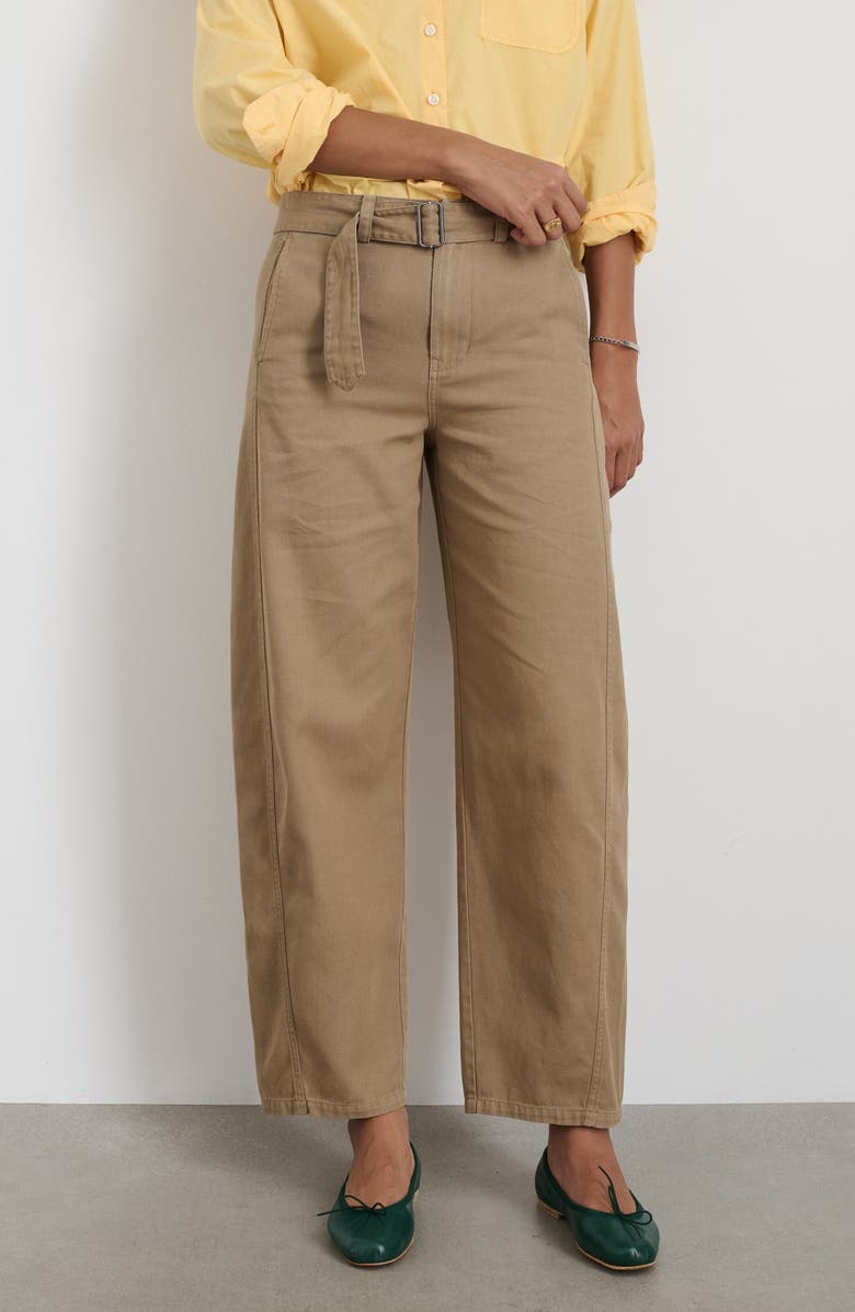Alex Mill Ninth Street Cotton Twill Pants, Alternate, color, Field Khaki