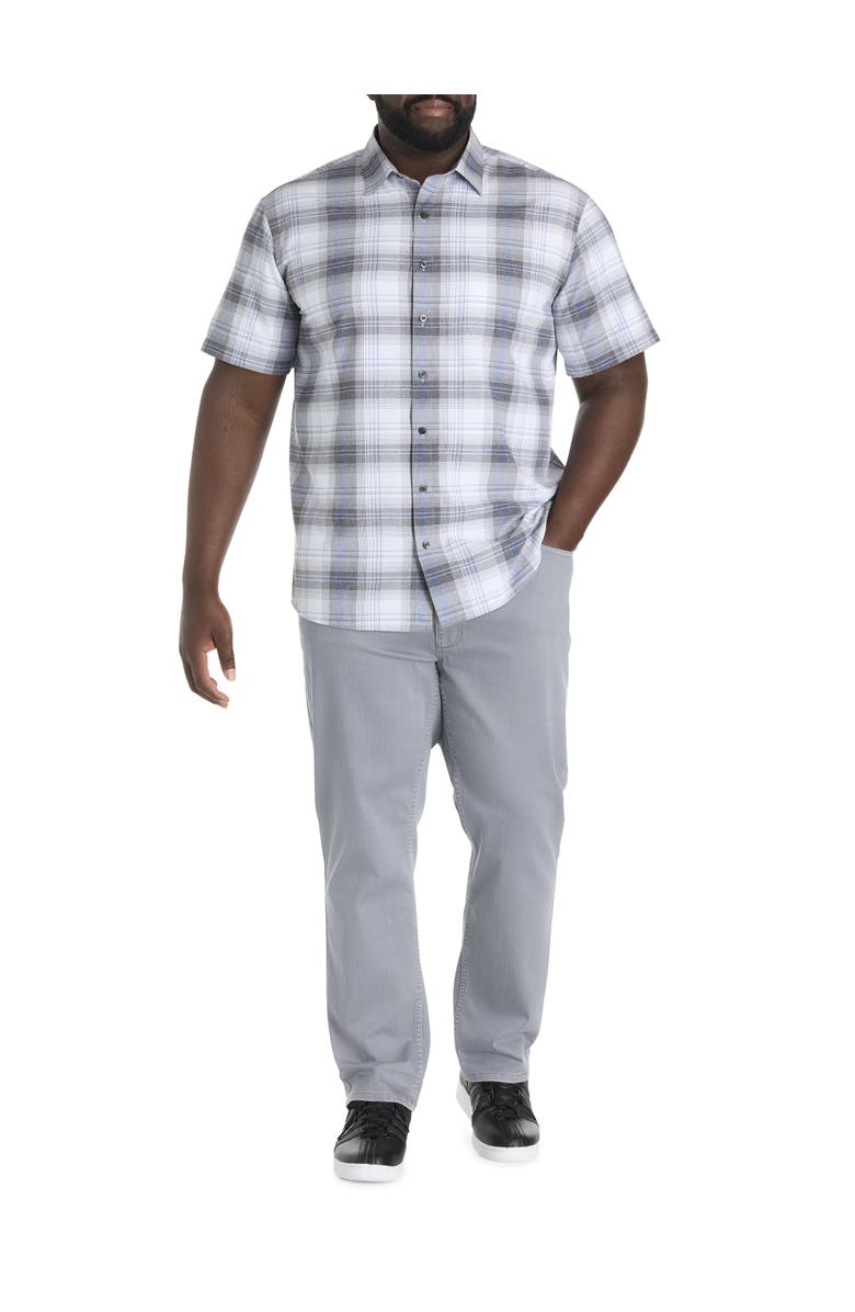Harbor Bay by DXL Big & Tall Microfiber Large Plaid Sport Shirt, Alternate, color,