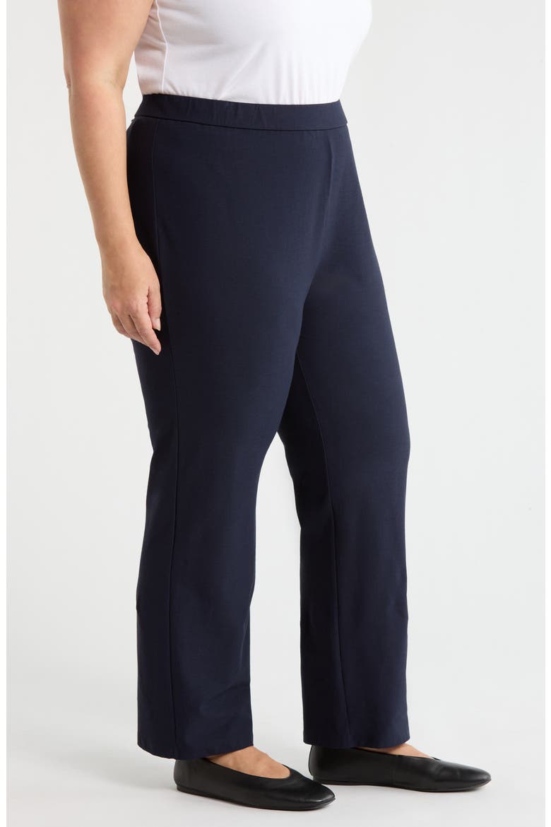 Stretch Crepe Kick Flare Ankle Pants, Alternate, color, INK