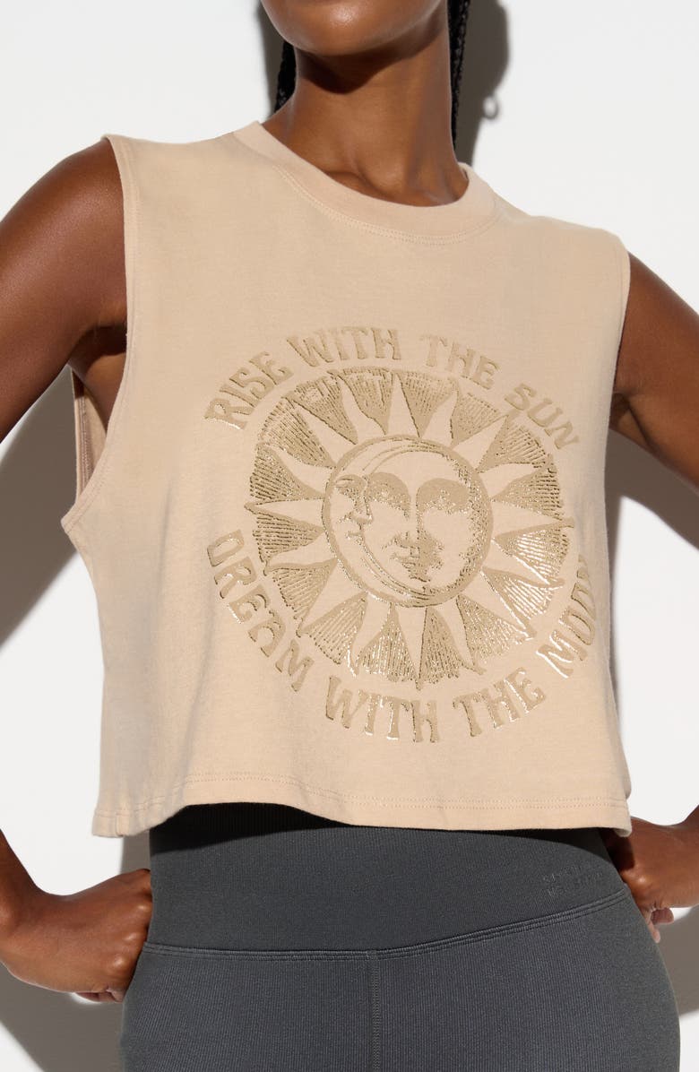 Spiritual Gangster Rise Spirit Graphic Crop Tank, Alternate, color, Palo Santo