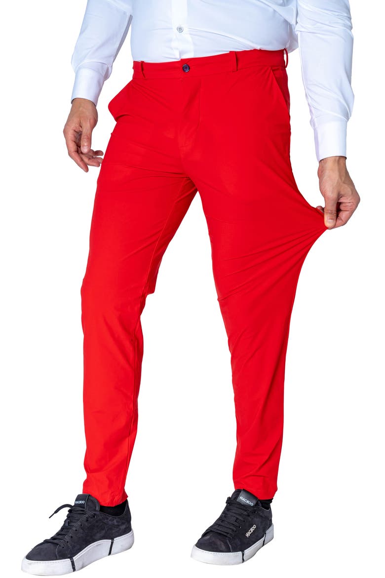 Slim Fit Pants, Alternate, color, RED