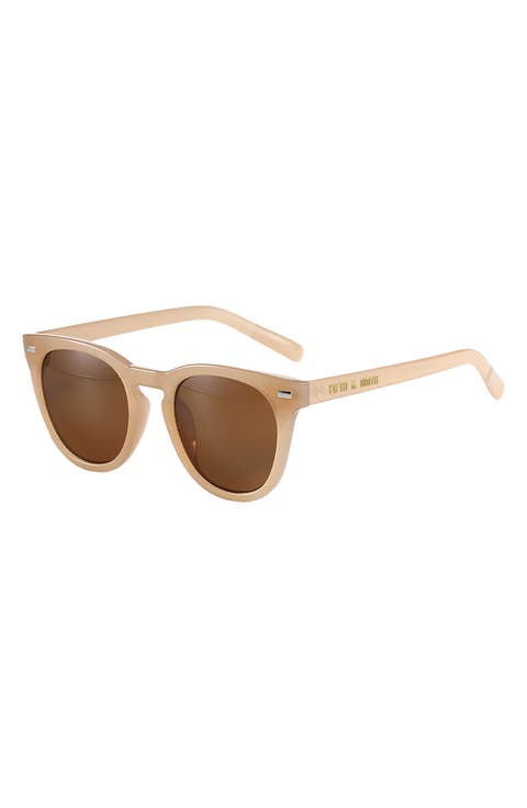 Raleigh 55mm Round Sunglasses