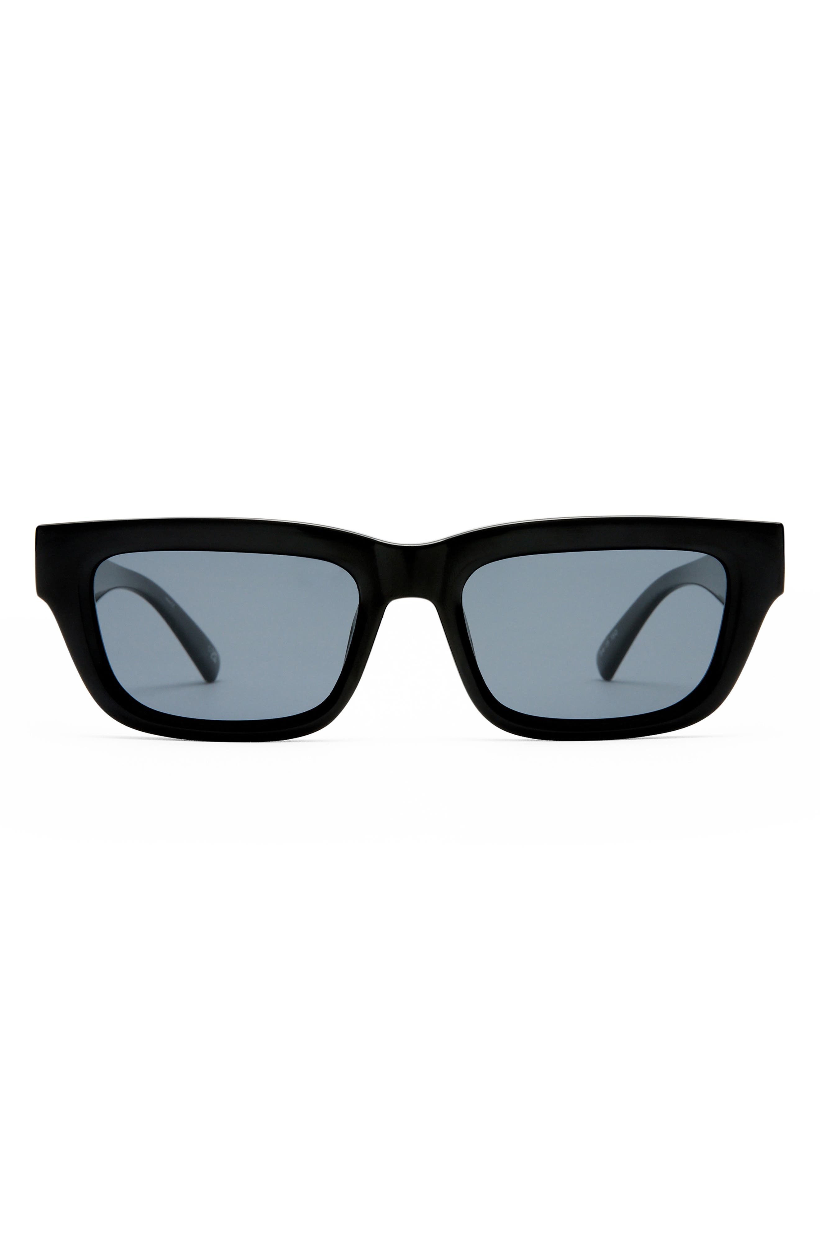 Le Specs Le Castle 54mm Polarized D-frame Sunglasses In Black