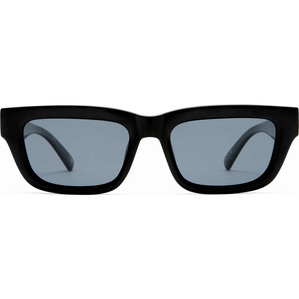 Le Specs Le Castle 54mm Polarized D-frame Sunglasses In Black