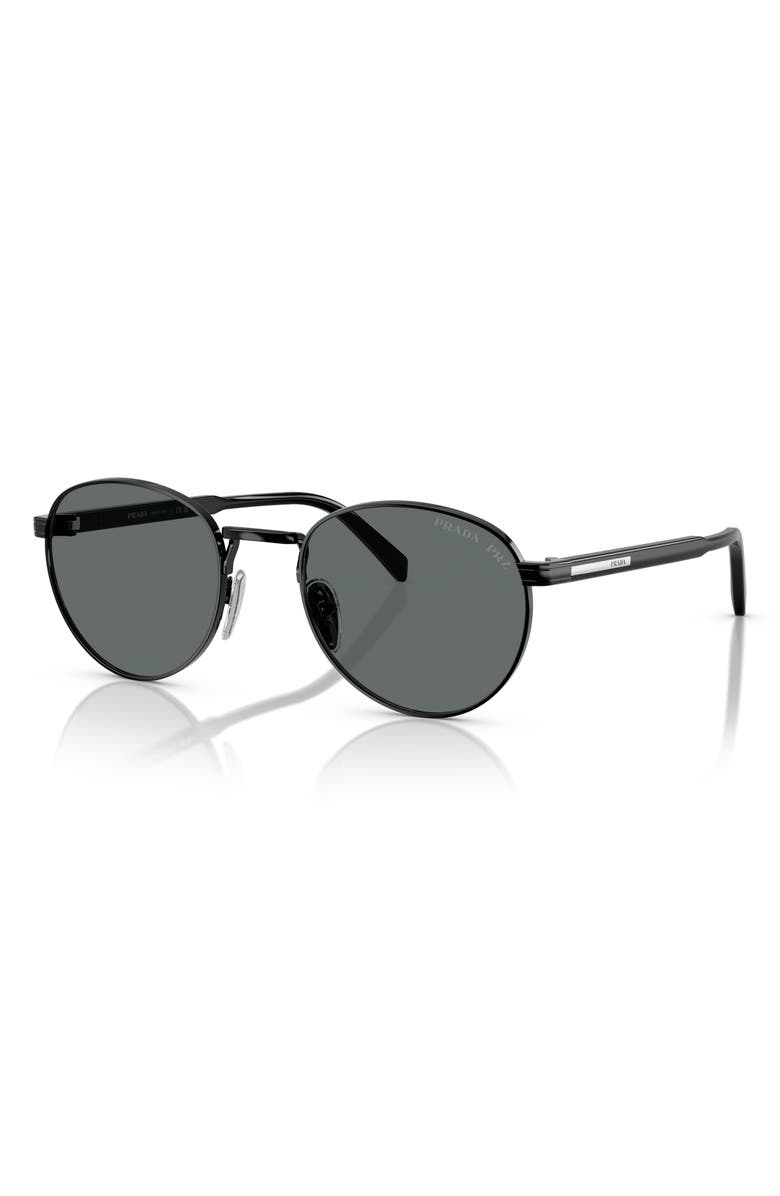 Prada 53mm Polarized Oval Sunglasses, Alternate, color,