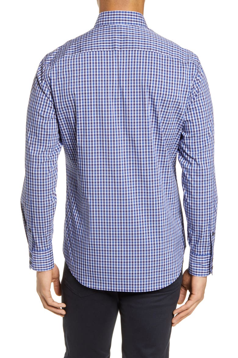 Classic Fit Check Button-Up Shirt, Alternate, color, BLUE