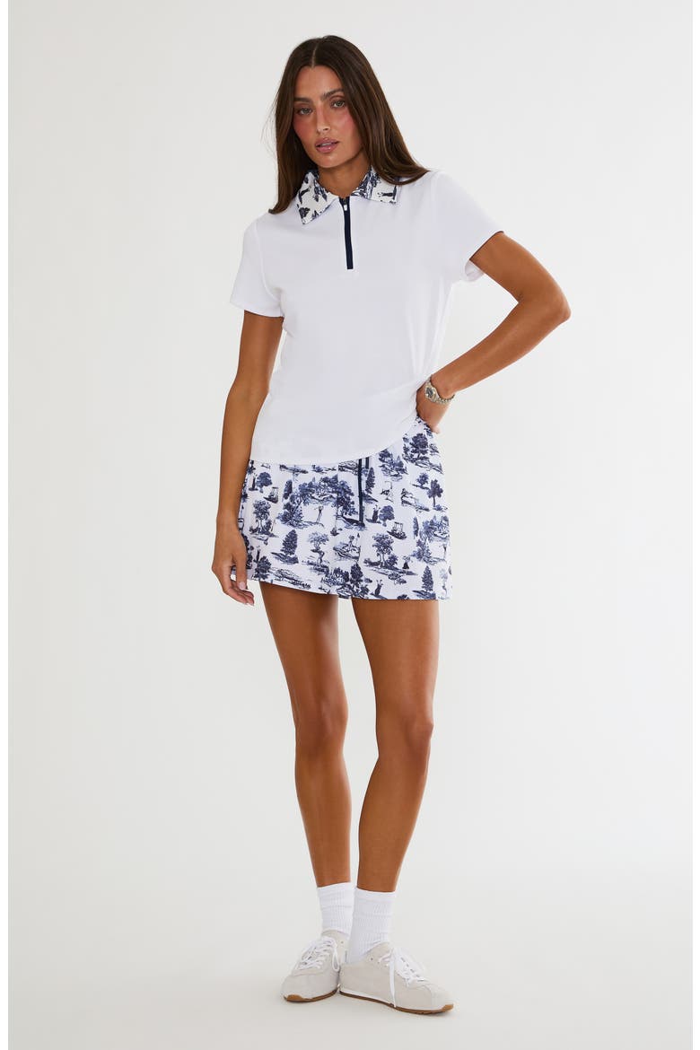 Ottavia Half-Zip Knit Top, Alternate, color, EVENING GOLF TOILE
