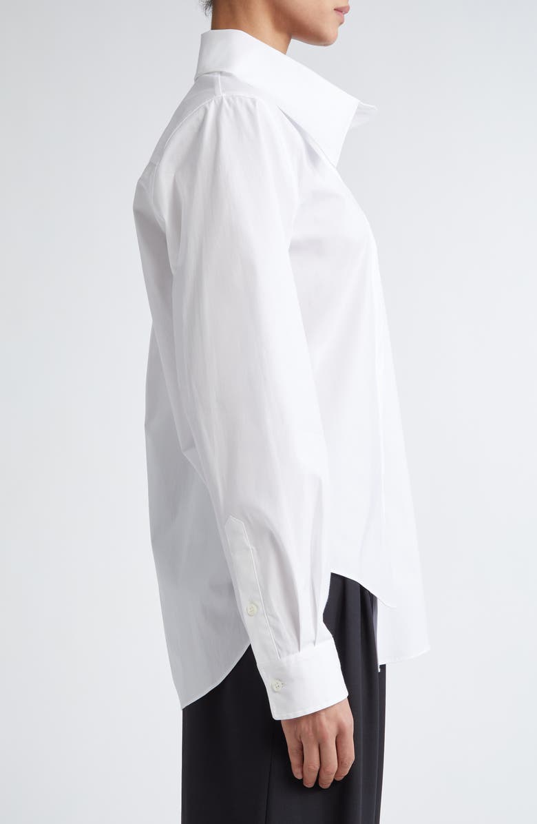 MONSE Asymmetric Collar Button-Up Shirt, Alternate, color, Ivory